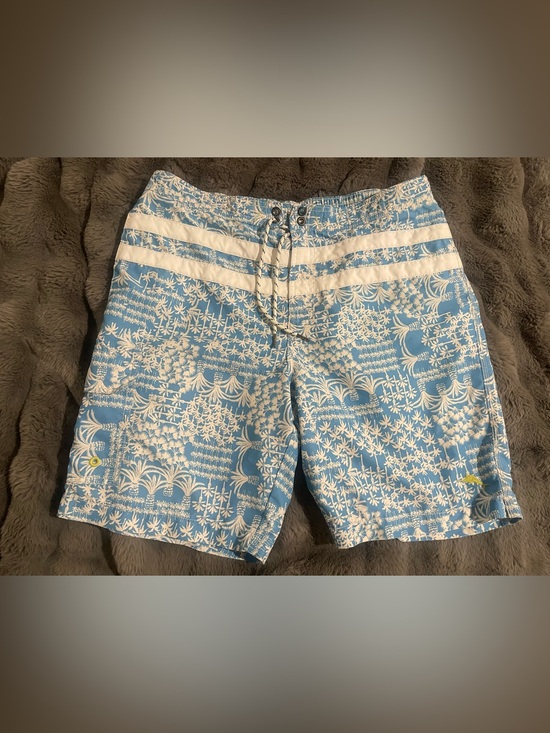 Tommy Bahama Other - Tommy Bahama Relax Men's Blue & White Patterned Swim Trunks